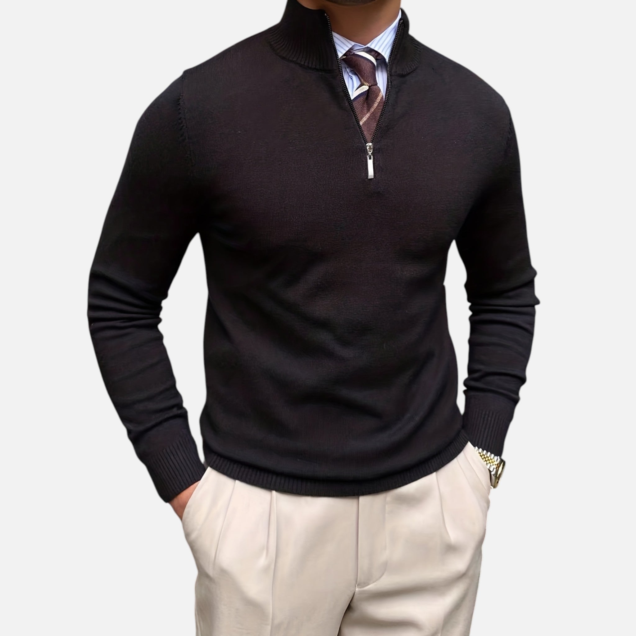Beverly Moda | Men’s Timeless Long-Sleeve Sweater