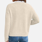 Beverly Moda | Women’s Lace Collar Knit Sweater