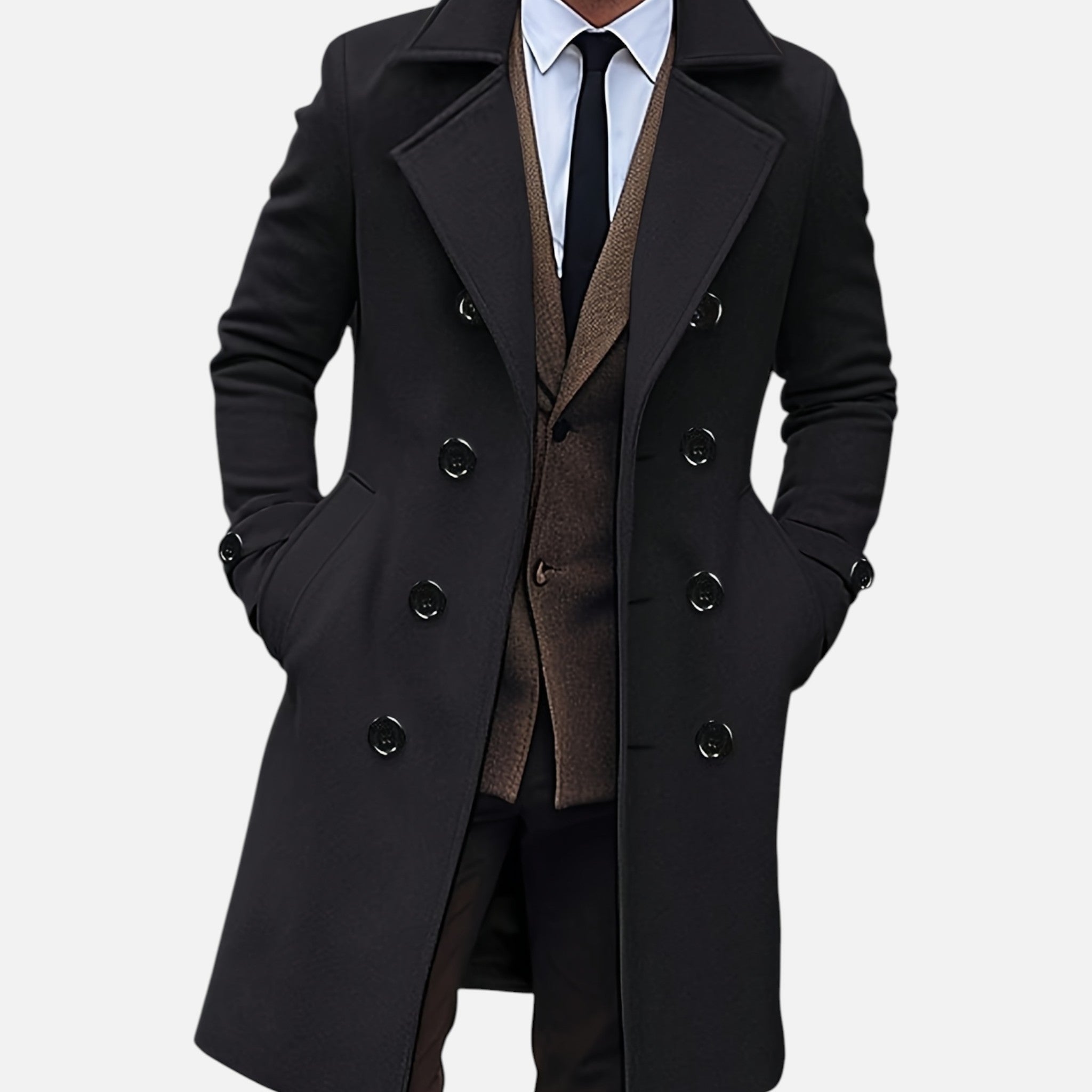 Beverly Moda | Men’s Classic Wool Overcoat