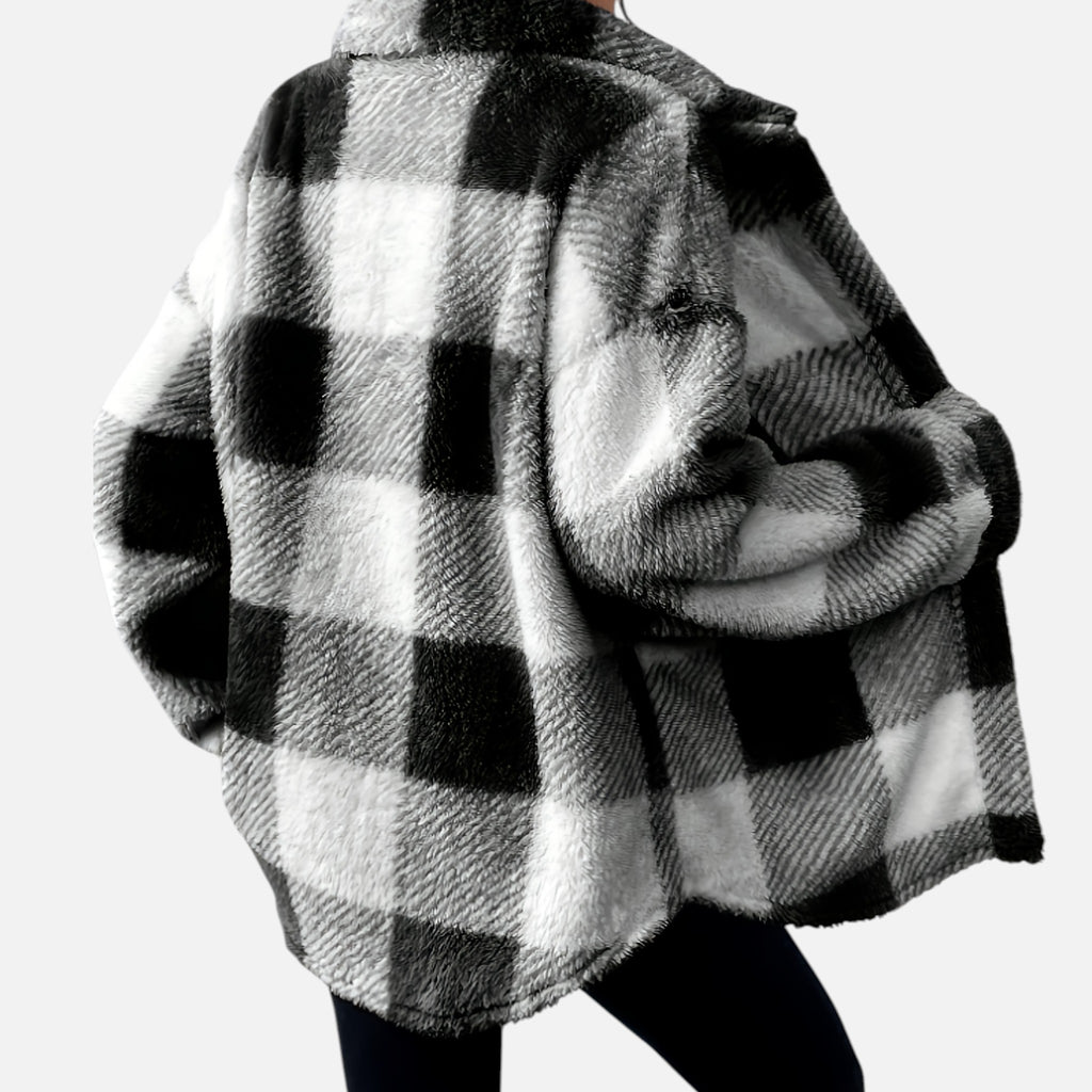 Beverly Moda | Women’s Heritage Plaid Fleece Jacket