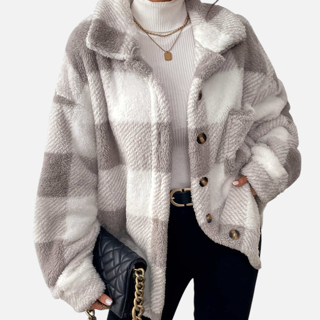 Beverly Moda | Women’s Heritage Plaid Fleece Jacket
