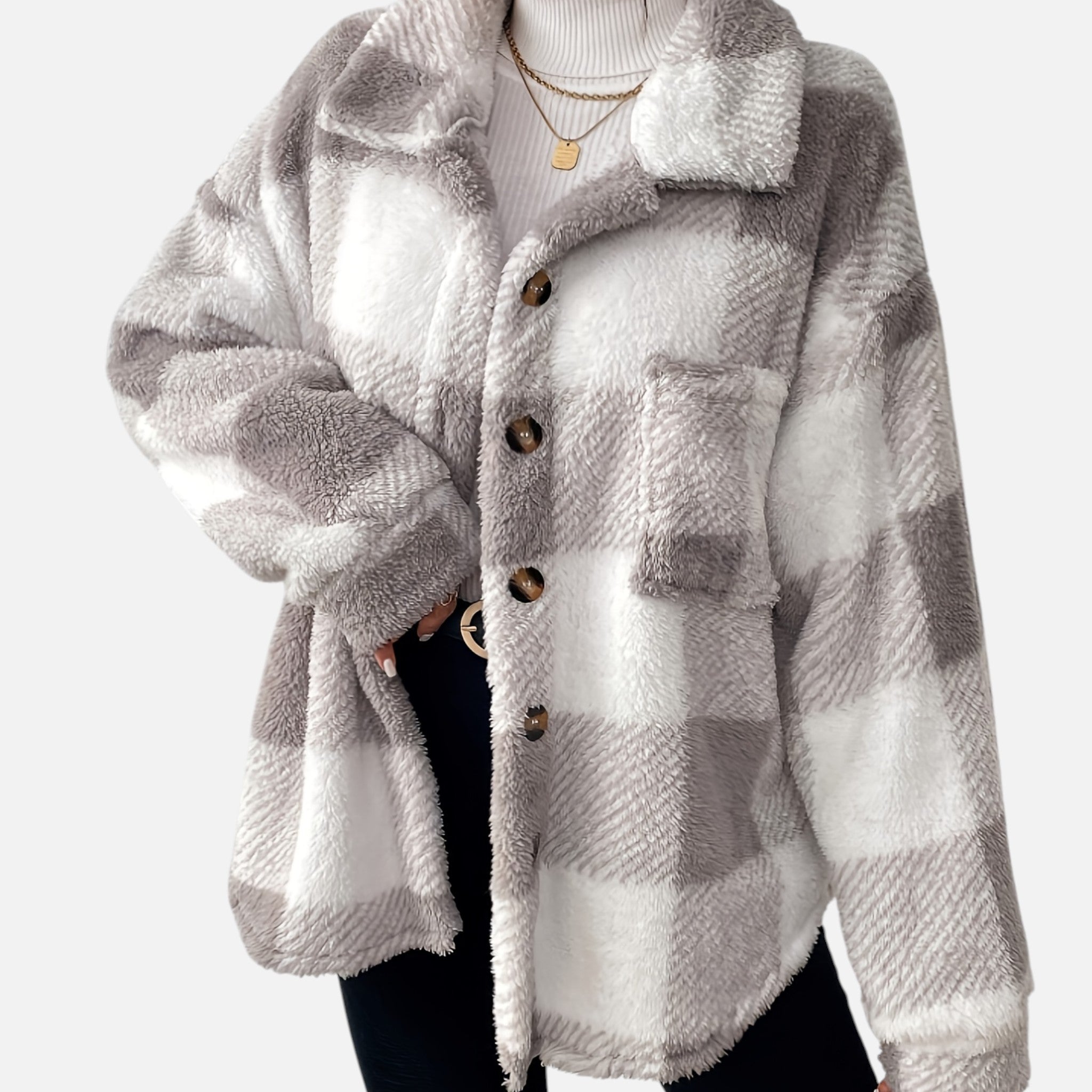 Beverly Moda | Women’s Heritage Plaid Fleece Jacket