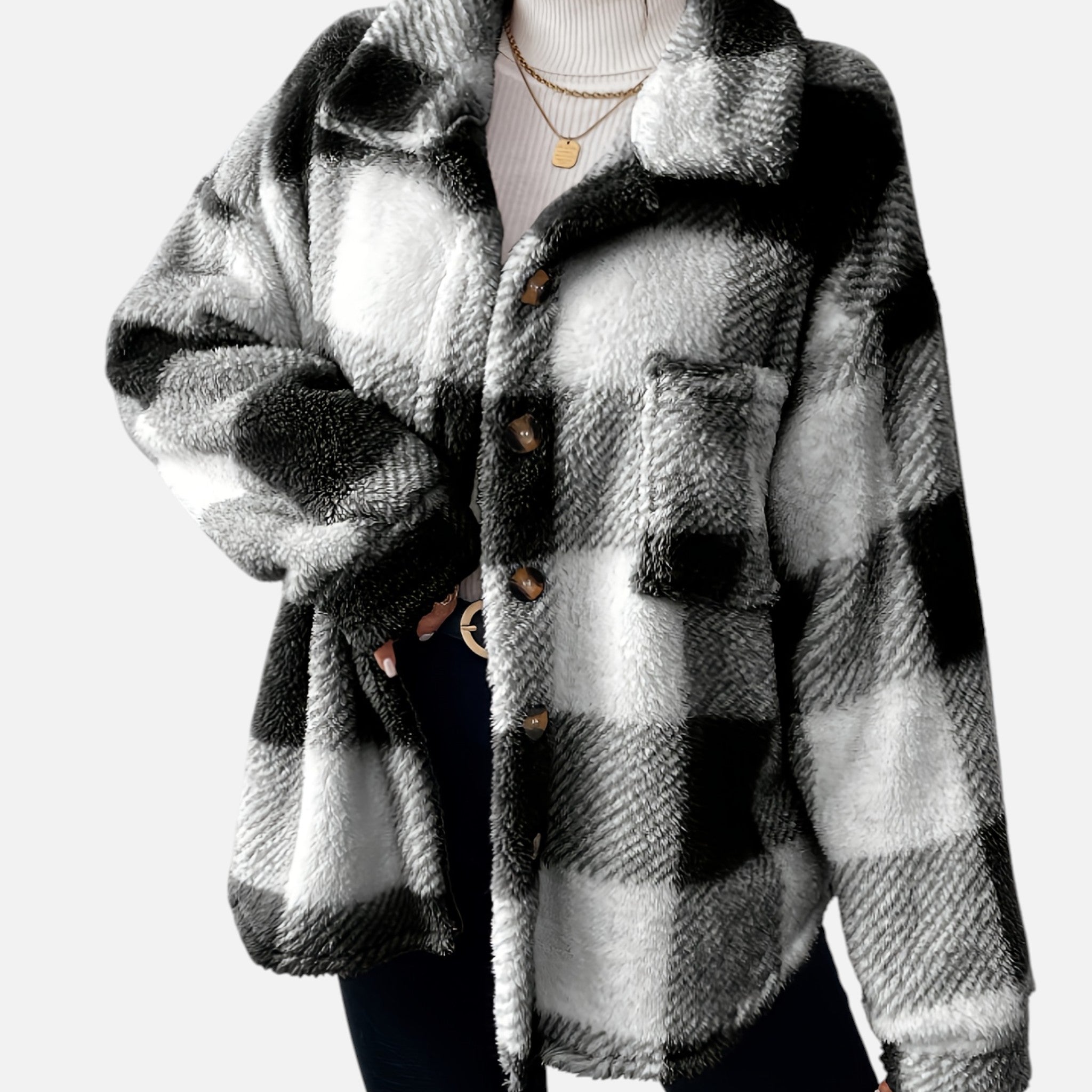 Beverly Moda | Women’s Heritage Plaid Fleece Jacket