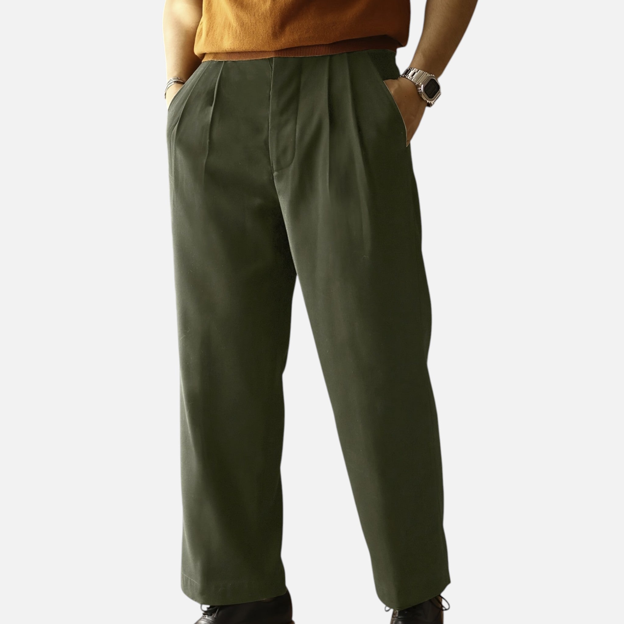 Beverly Moda | Men’s Classic Tailored Straight Pants
