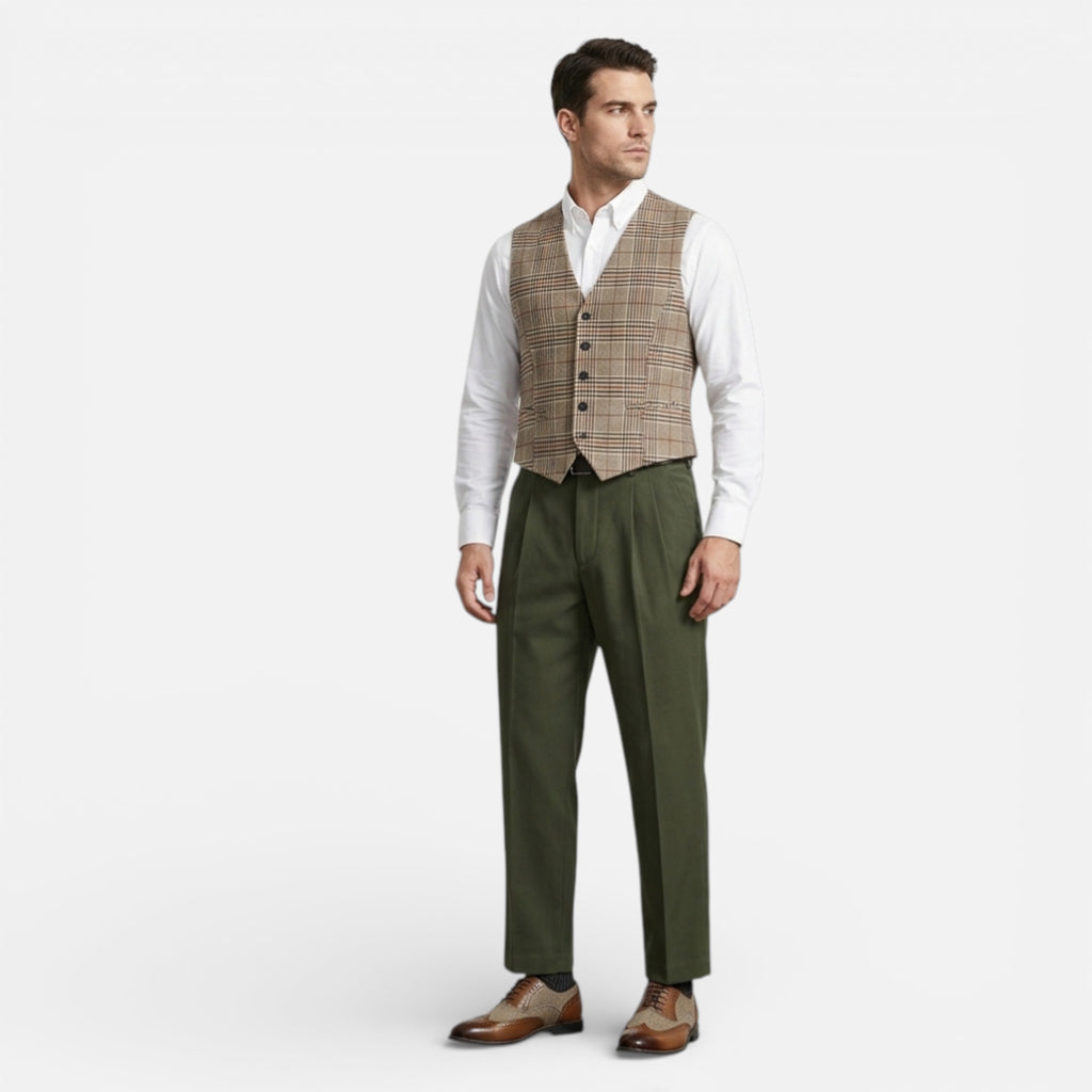 Beverly Moda | Men’s Classic Tailored Straight Pants