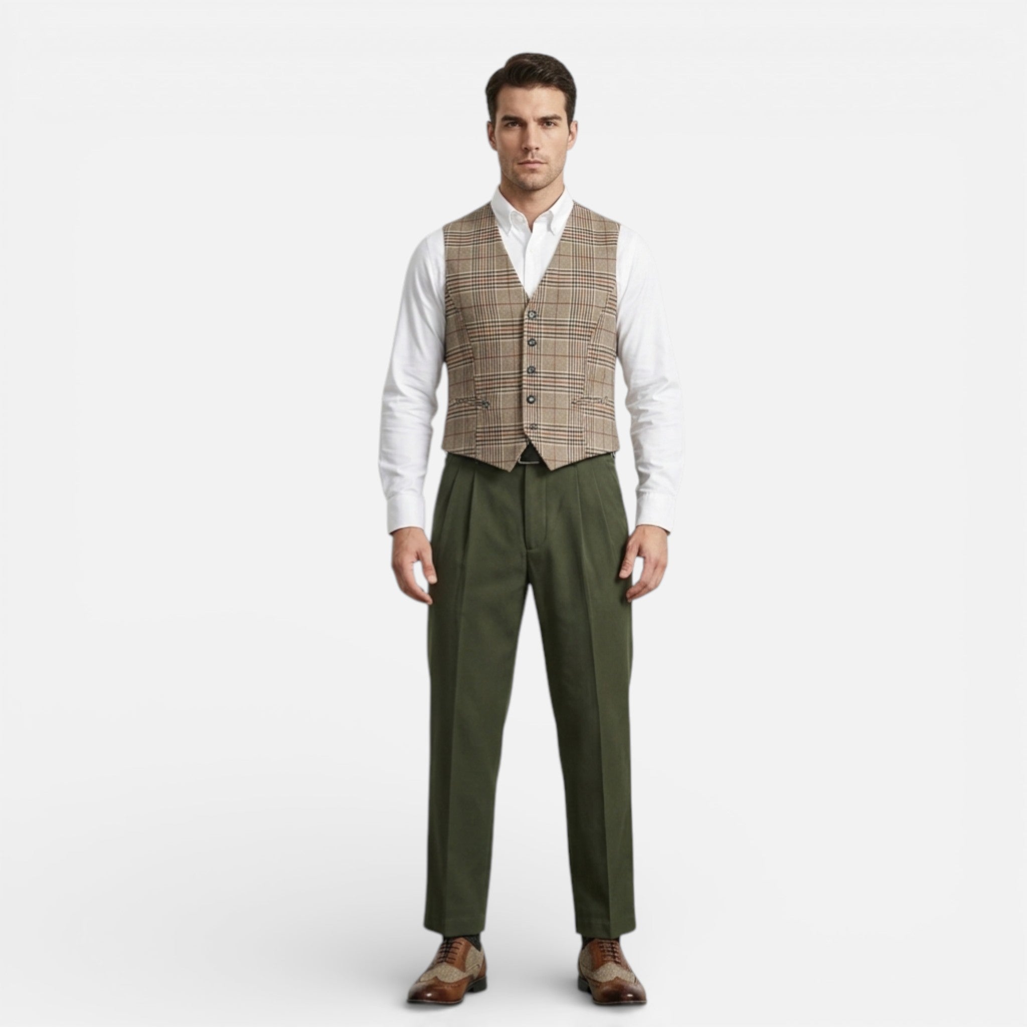 Beverly Moda | Men’s Classic Tailored Straight Pants