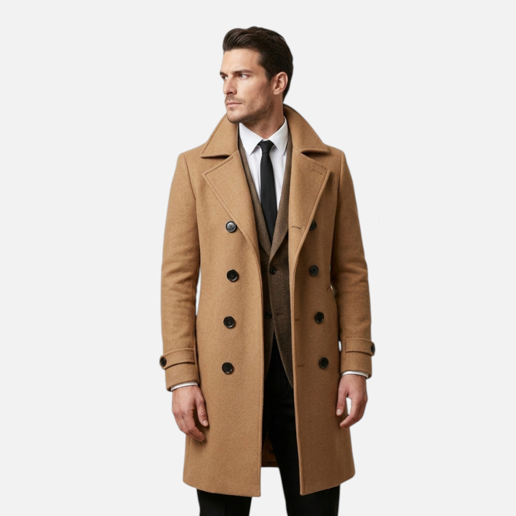 Beverly Moda | Men’s Classic Wool Overcoat