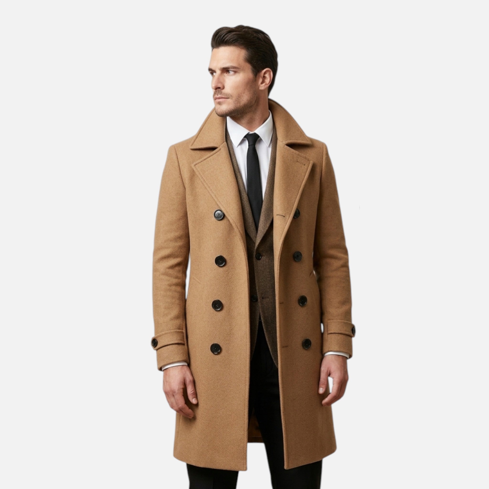 Beverly Moda | Men’s Classic Wool Overcoat