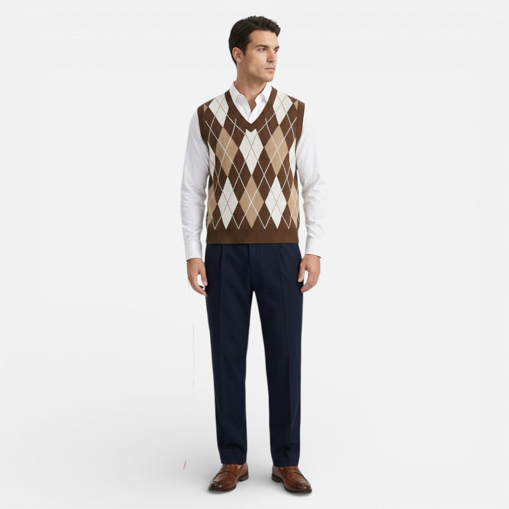 Beverly Moda | Men’s Preppy Wool Waistcoat