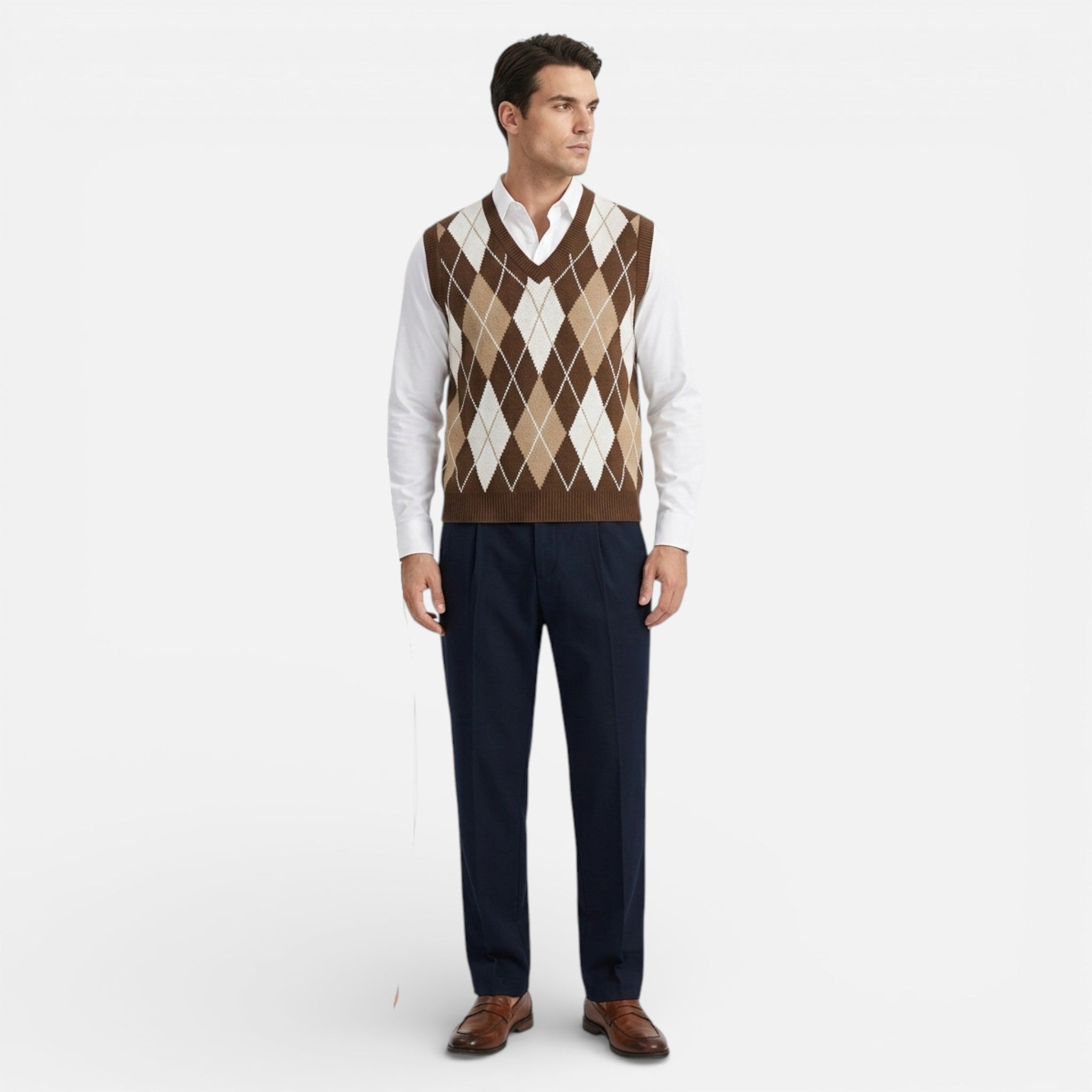 Beverly Moda | Men’s Preppy Wool Waistcoat