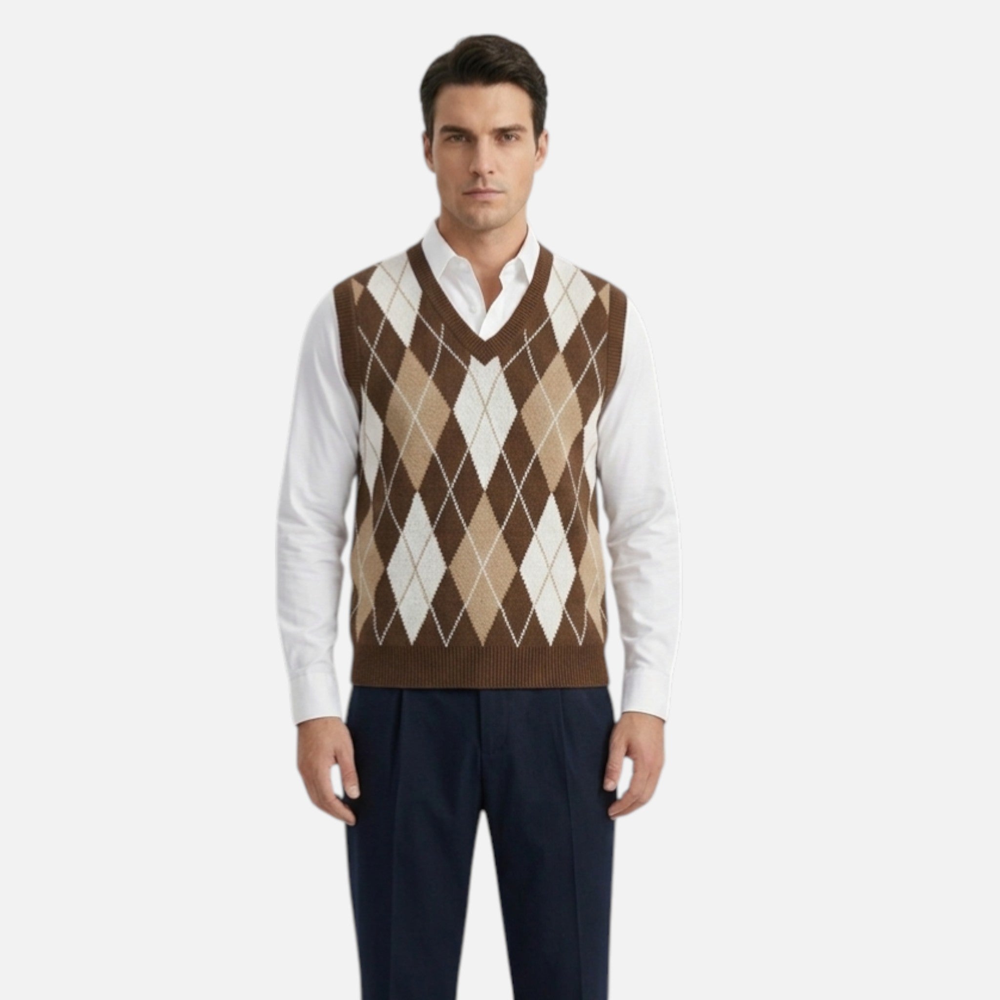 Beverly Moda | Men’s Preppy Wool Waistcoat