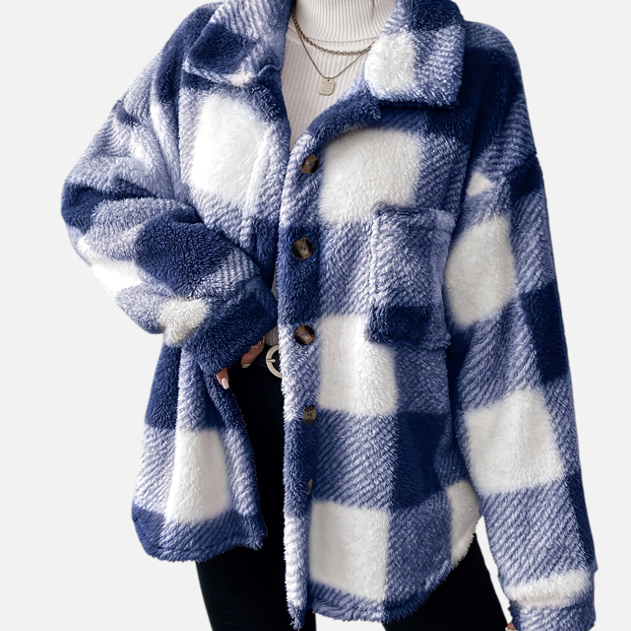 Beverly Moda | Women’s Heritage Plaid Fleece Jacket