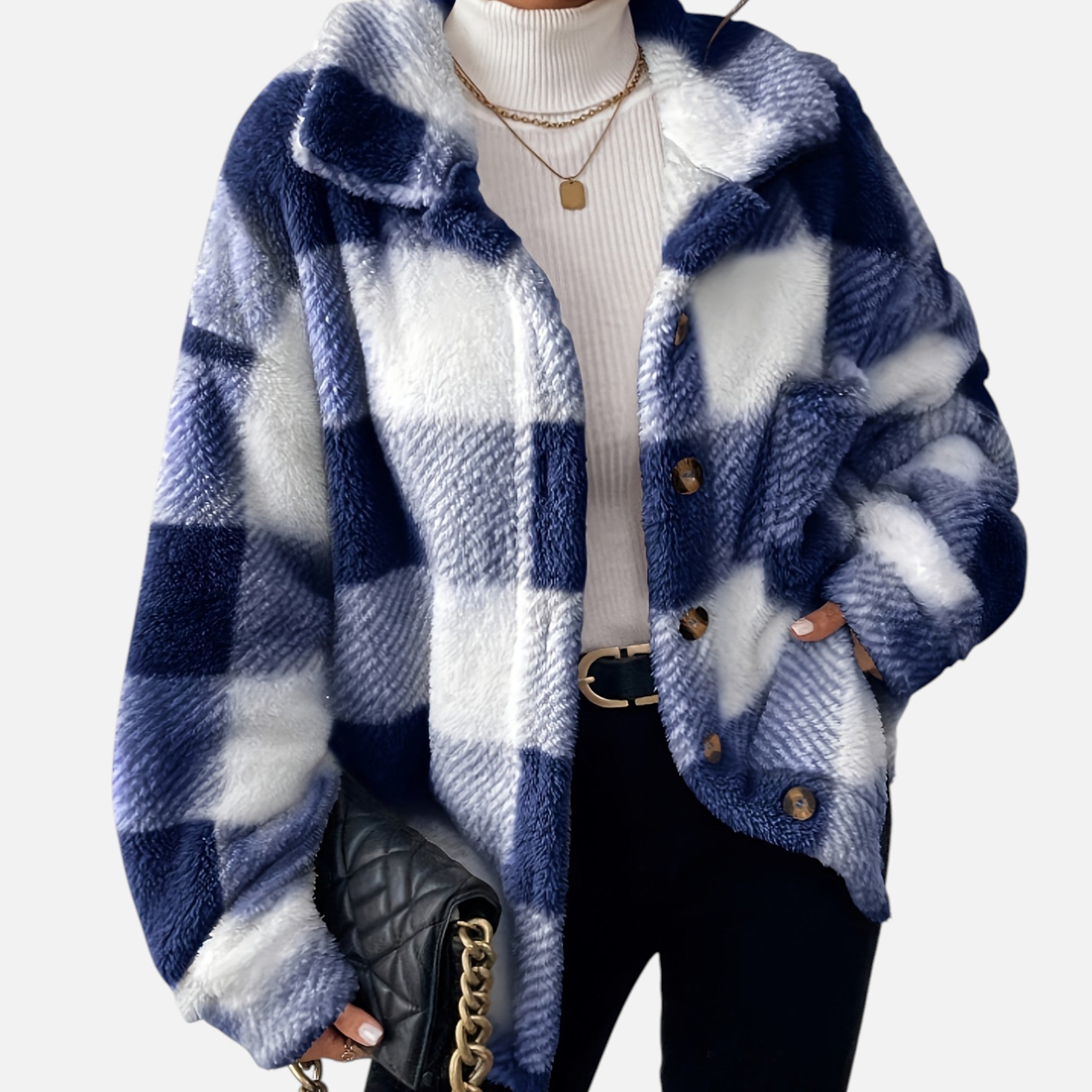 Beverly Moda | Women’s Heritage Plaid Fleece Jacket